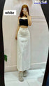 Denim Fitted Long Skirts